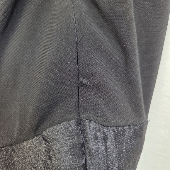 Adrianna Papell Woman 16W Black Sleeveless V-Neck Midi Dress Pleated Skirt - Picture 6 of 13